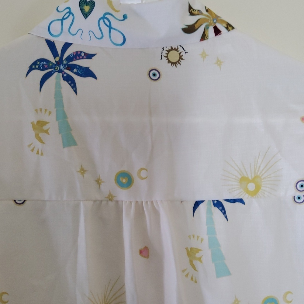 Never Fully Dressed Tropical Print Womans Shirt Size L - Picture 5 of 8